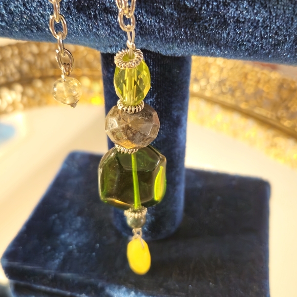 Glass and Stone Bag Charm - Picture 3 of 6